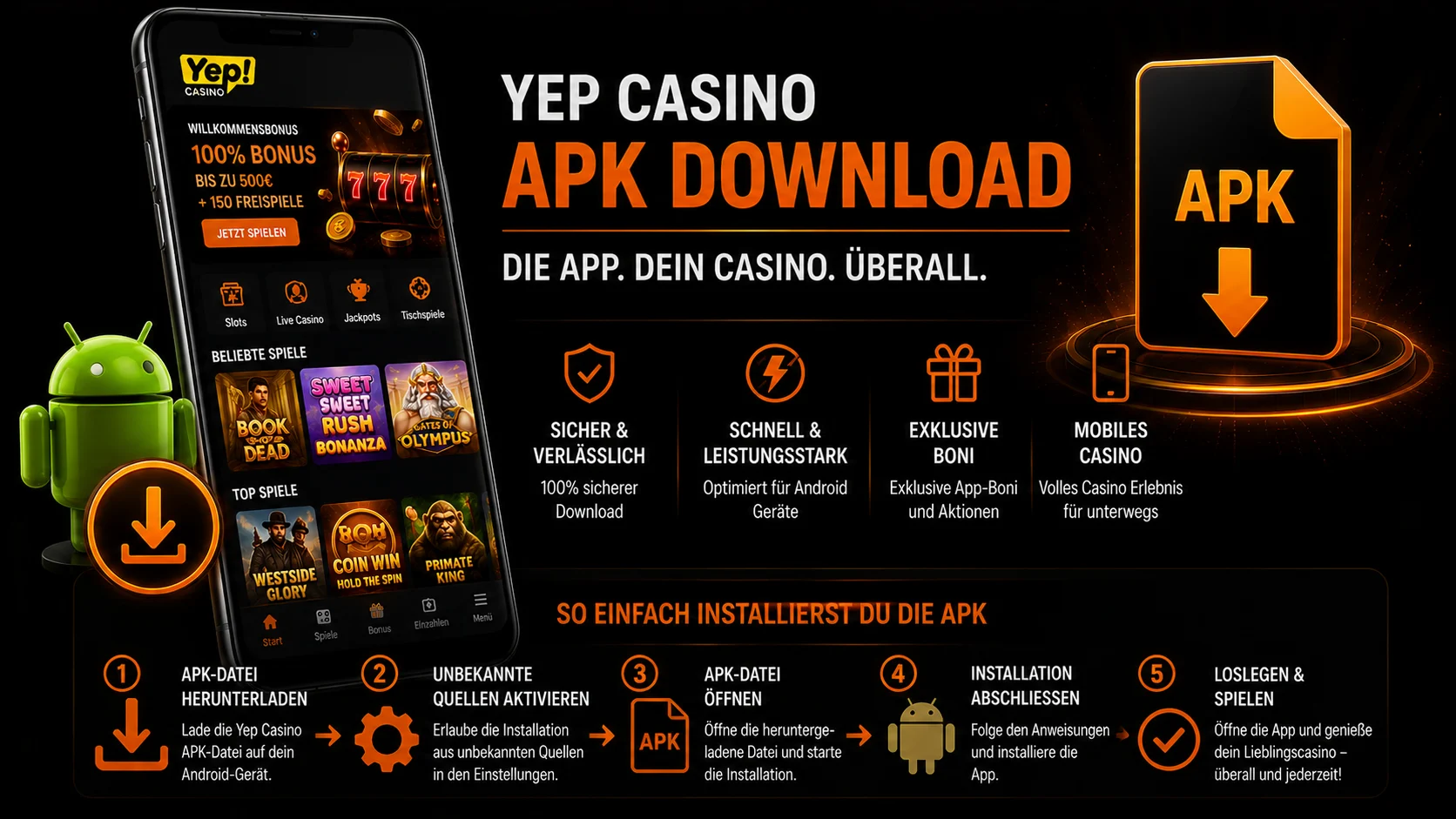 Yep Casino APK Download für Android